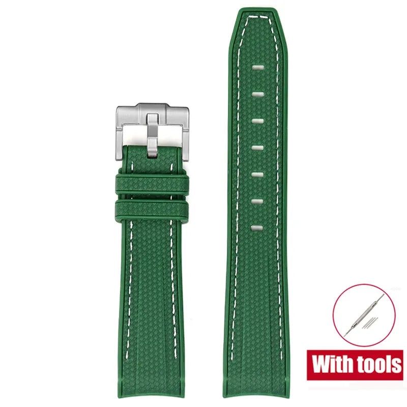 20mm Diving Strap for Omega X Swatch Joint MoonSwatch Men Women Arc Curved End TPU Rubber Bracelet for Rolex Watch Band Tools
