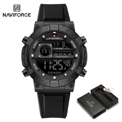 NAVIFORCE Men Watches Digital Quartz Silicone Military Watches for Men Chronograph Sport Waterproof Date Wrist Watch Man Clock