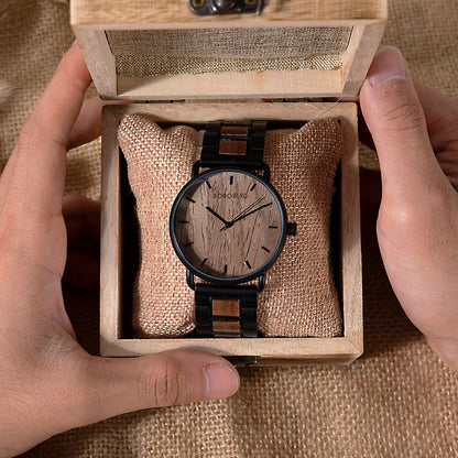 BOBO BIRD Watch Men Zebra Wood  Luxury Brand montre homme Quartz Wristwatches Male Clock Simple Ultra-thin Watches for Man