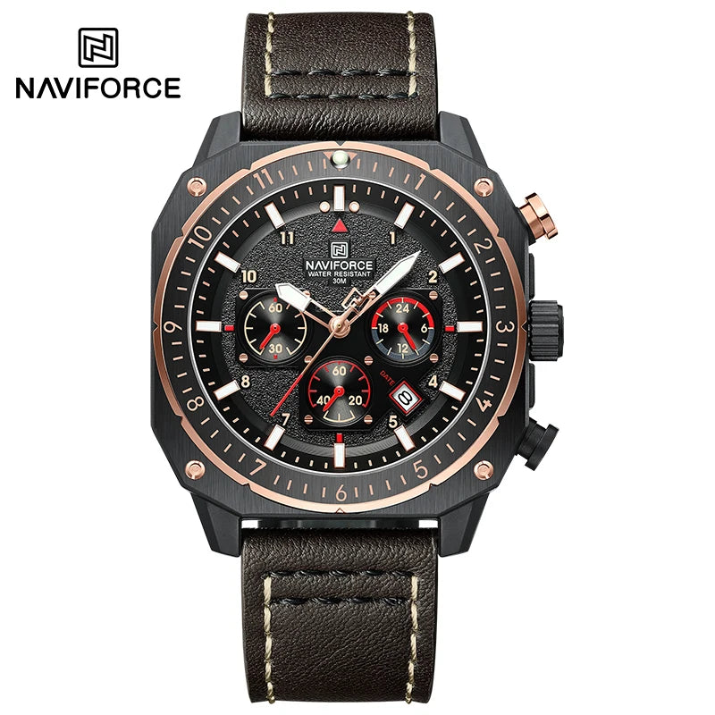 New NAVIFORCE Trend Fashion Man 30m Waterproof Watches 24 Hours and Date Display Wristwatch Male Casual Clocks Relogio Masculino