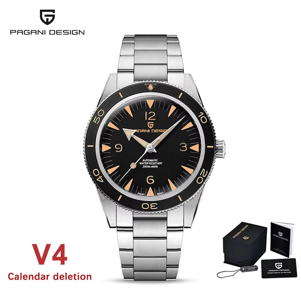 PAGANI DESIGN 2025 Luxury Men 8215 Movement V4 Automatic Mechanical Wristwatch 20bar Waterproof Sapphire StainlessSteel reloj