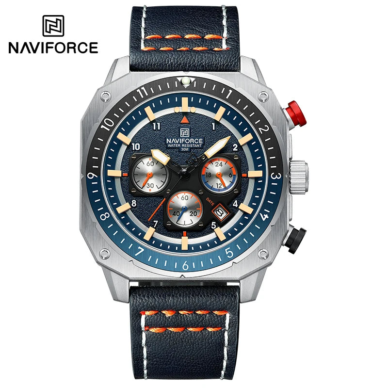 New NAVIFORCE Trend Fashion Man 30m Waterproof Watches 24 Hours and Date Display Wristwatch Male Casual Clocks Relogio Masculino