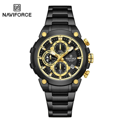 NAVIFORCE Man Watch Fashion Sports Chronograph Waterproof Men's Watches Calendar Display Military Quartz Male Watch Reloj Hombre