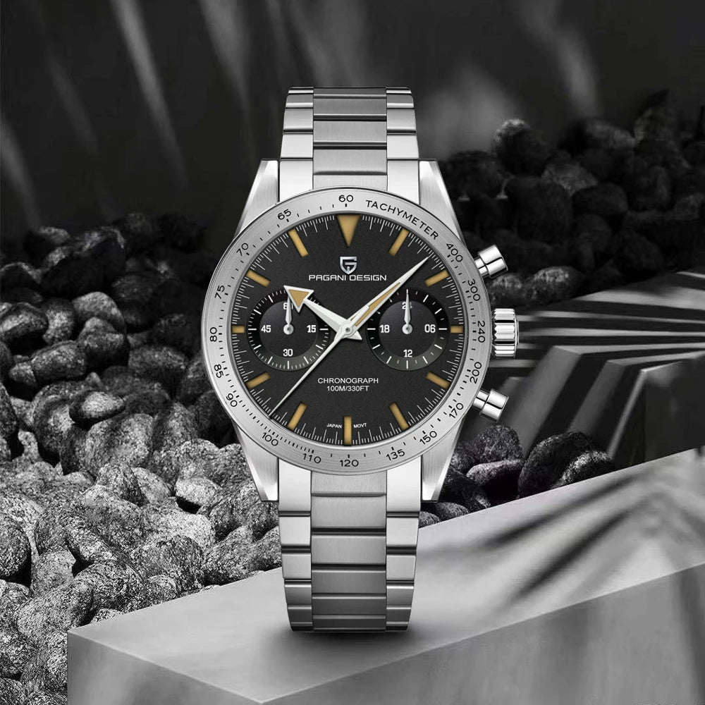 2026 New PAGANI DESIGN Retro Mens Watches Moon Quartz Watch For Men Speed Sports Chronograph AR Sapphire VK64 Clock Reloj Hombre