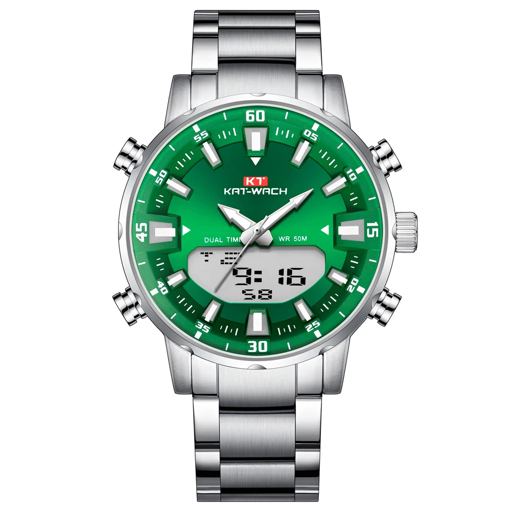 KAT-WACH Men Quartz Wrist Watch  2024 High Quality Luxury  Original Waterproof Digital Watches