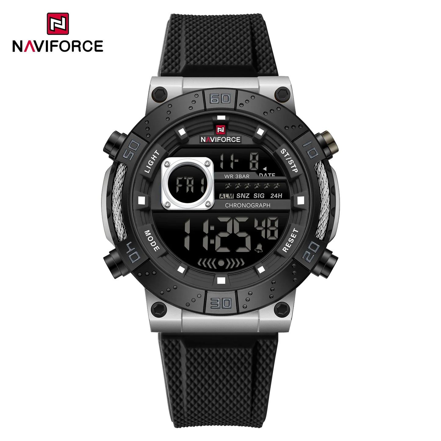 NAVIFORCE Men Watches Digital Quartz Silicone Military Watches for Men Chronograph Sport Waterproof Date Wrist Watch Man Clock