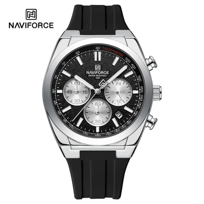 NAVIFORCE Men Watches Multifunctional Chronograph Silicone Strap Luminous Hands 3ATM Waterproof High Quality Original for Man