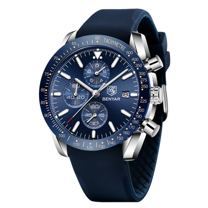 SAPPHERO Classic Quartz Men's Watch Chronicle Waterproof Men's Watch Leather Strap Business Casual Sports Clock