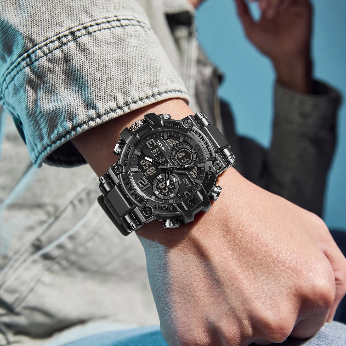 SMAEL Brand 8110 Waterproof Dropshipping Watch Alarm Clock night light Young Fashion business Quartz Sport Wristwatches