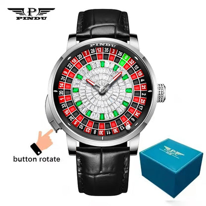 PINDU P6629 Roulette Watches  Design Movement Sapphire Men's Mechanical Watch