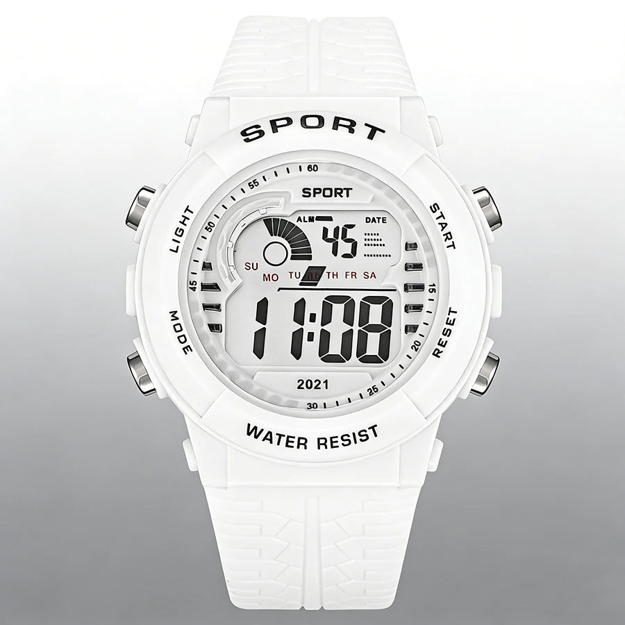 1/2pcs Fashion Sports Watch 30M Waterproof 7 Colors LED Backlight Alarm Stopwatch Electronic Wristwatch for Teens Men Women