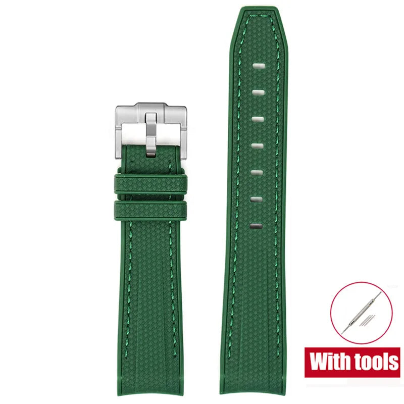 20mm Diving Strap for Omega X Swatch Joint MoonSwatch Men Women Arc Curved End TPU Rubber Bracelet for Rolex Watch Band Tools