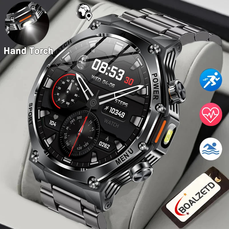 New Rugged Outdoor Sports Smartwatch 1.8" 390*390HD screen 800mAh Long Battery Life Fitness Tracker Calorie Distance Smart Watch