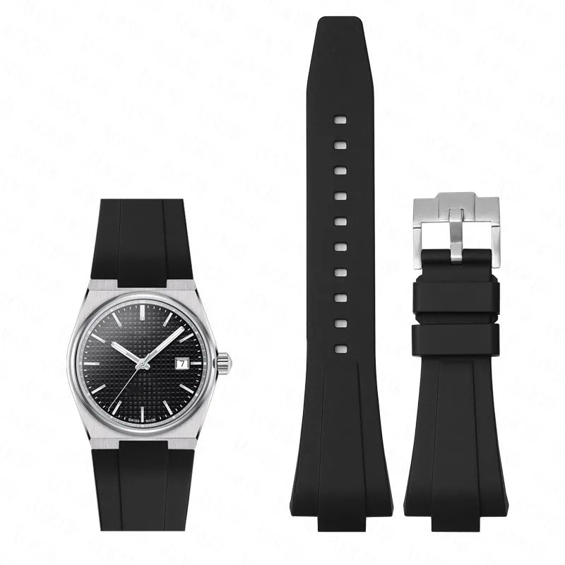 Silicone Strap For Tissot PRX 35MM/40MM Series Men Women Casual Fashion Replacement Rubber Strap + Quick release tools