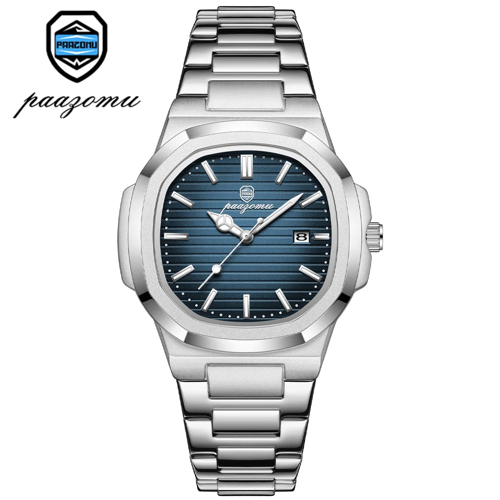 2026 New For Men Fashion Brand Male Watch Waterproof Luminous Stainless Steel Watches  Date Week Casual Quartz Men's Clock Reloj