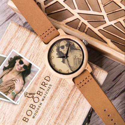 BOBO BIRD Custom Wooden Watch Personalized Photo Couple Fashion Casual Gift for  Him Anniversary Present Support Dropshipping