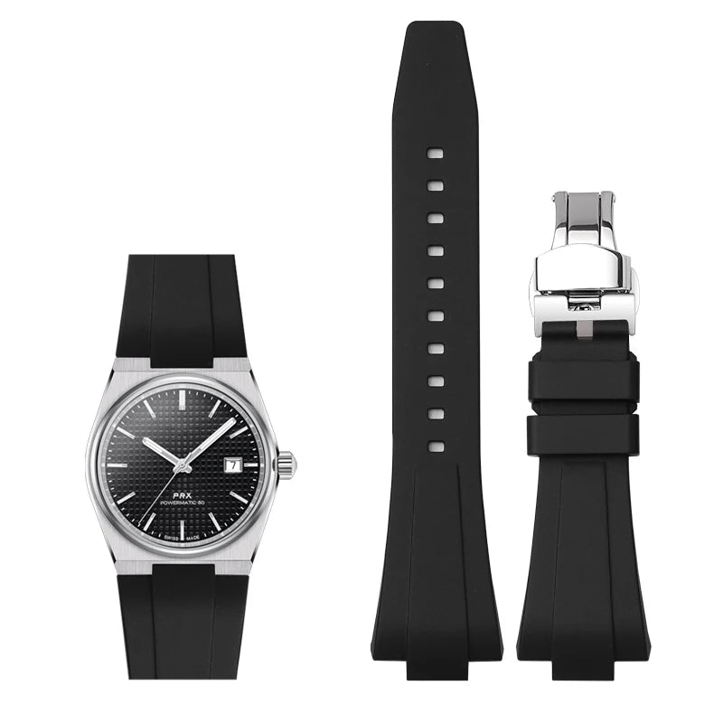 Silicone Strap For Tissot PRX 35MM/40MM Series Men Women Casual Fashion Replacement Rubber Strap + Quick release tools