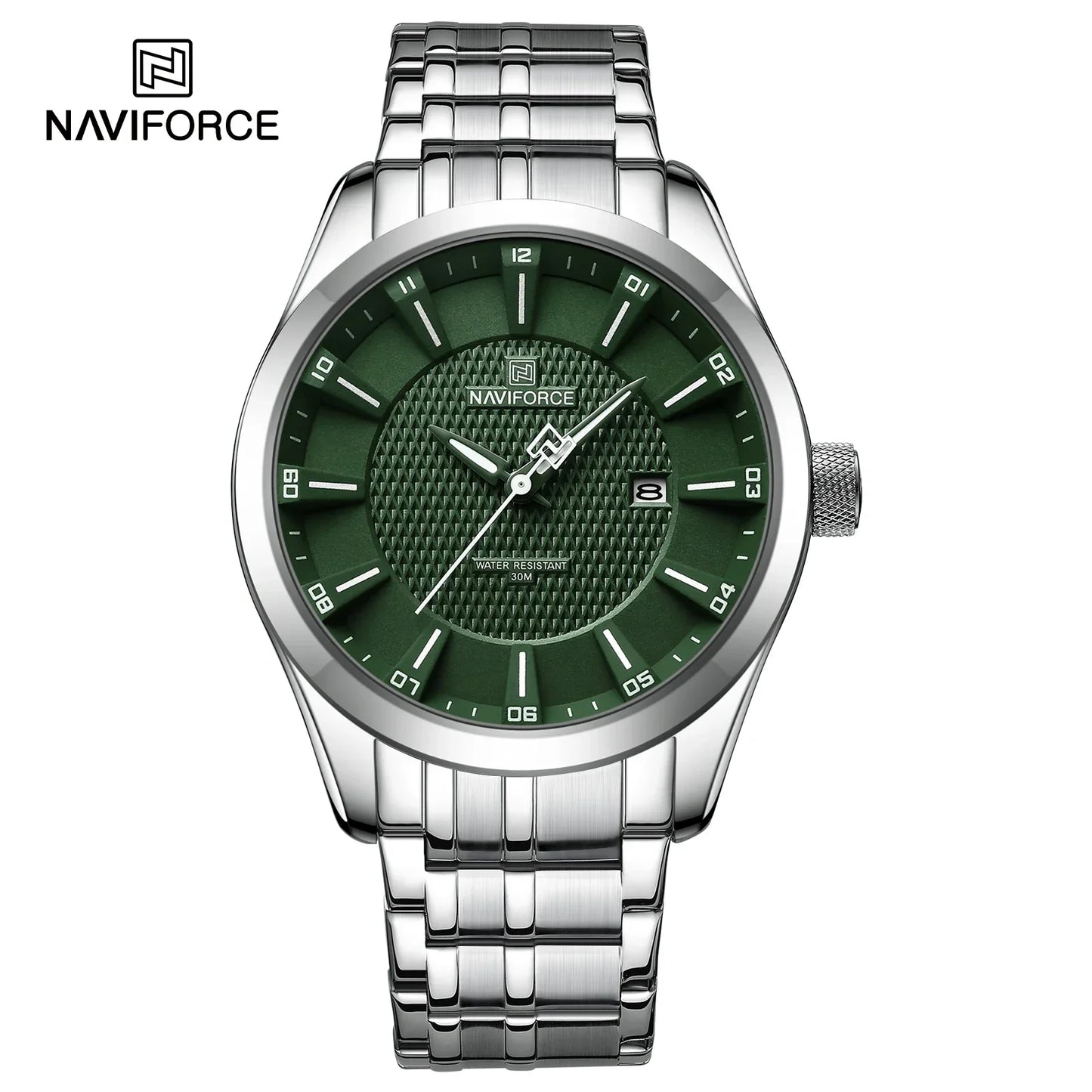 NAVIFORCE Brand Business Luxury Watch Men Clock Waterproof Luminous Quartz Stainless Steel Wristwatch Fashion Mens Watches