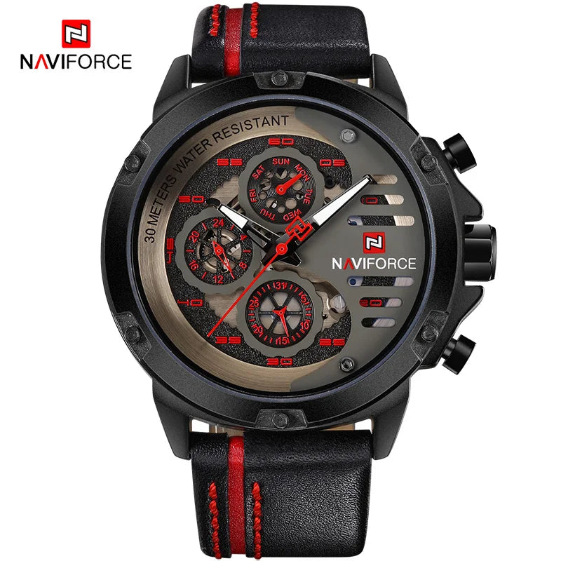NAVIFORCE New Men's Sports Military Watch Men Business Clock Wristwatches Male Luxurious Smart Casual Watches Relogio Masculino