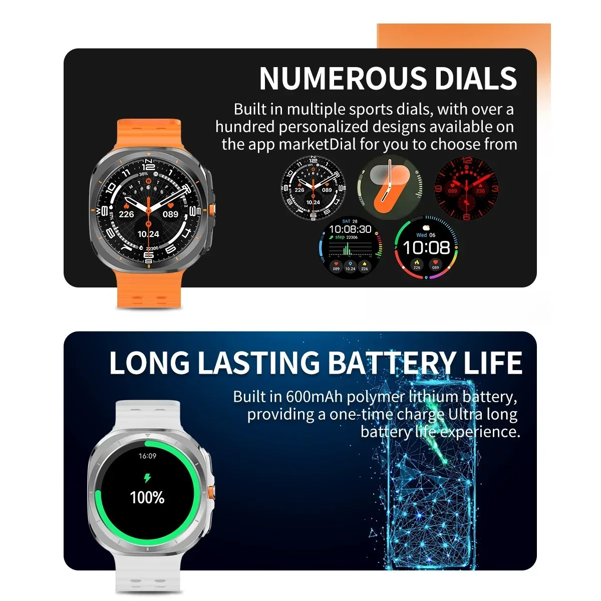 The BW7 smartwatch features a multi-functional sports and fitness tracker with a 1.46-inch AMOLED screen for health monitoring