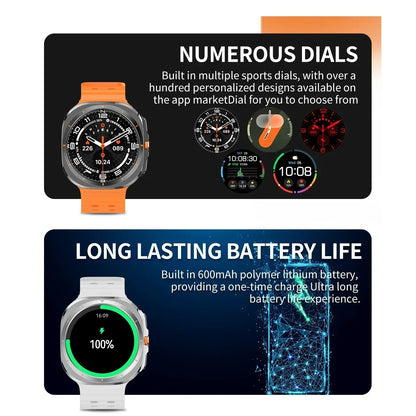 The BW7 smartwatch features a multi-functional sports and fitness tracker with a 1.46-inch AMOLED screen for health monitoring
