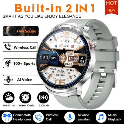 For Xiaomi New 2 in 1 Smart Watch With Earbuds Smartwatch TWS Bluetooth Earphone Heart Rate Blood Oxygen Monitor Sports Watch
