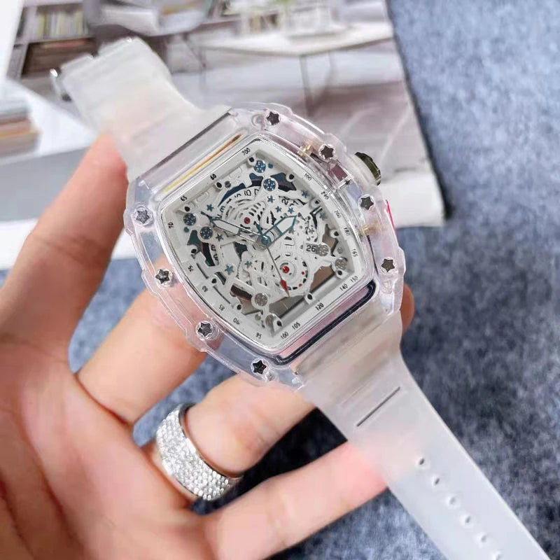 Men Watch Sports Personality Trend  Quartz Wristwatch Transparent Waterproof Male Fashion Clock Watches Gift