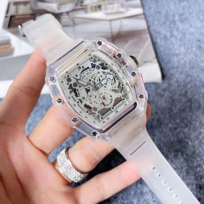 Men Watch Sports Personality Trend  Quartz Wristwatch Transparent Waterproof Male Fashion Clock Watches Gift