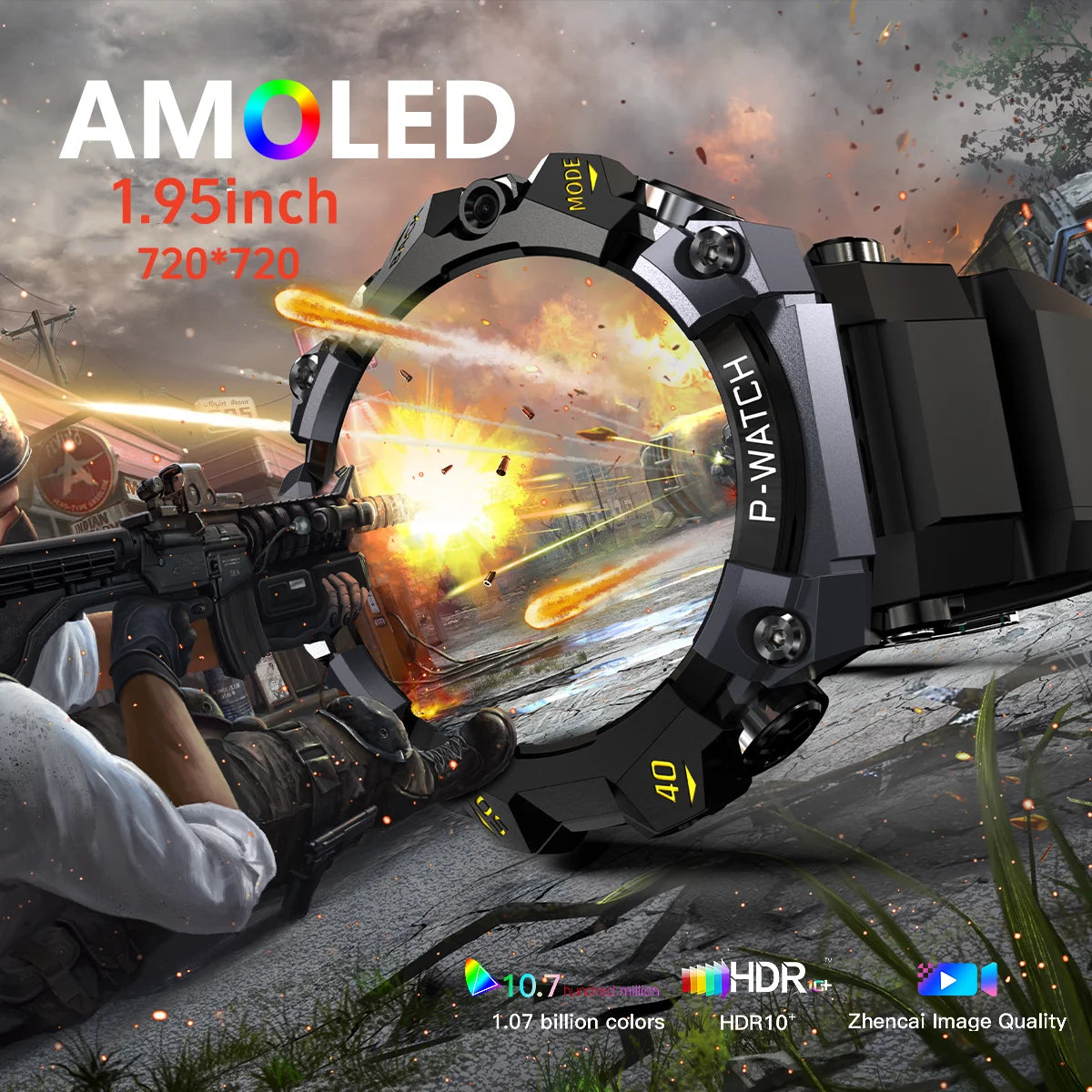 Q668 Smartwatch Android 10.0 1.95inch Amoled 720*720 5G Cellular Version Smart Watch With 800W Dual Camera GPS WIFI 5G Sim Card