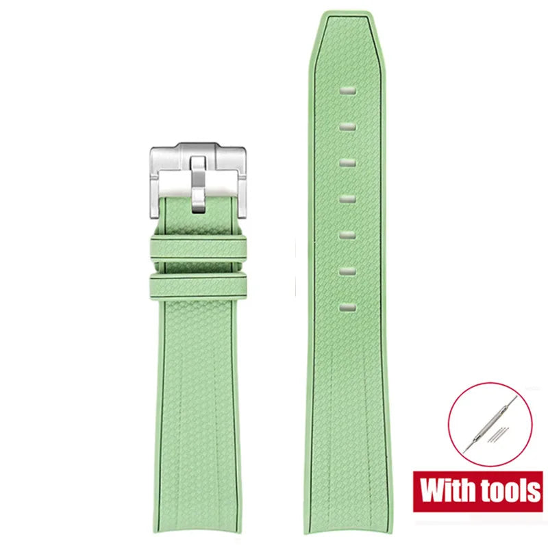20mm Diving Strap for Omega X Swatch Joint MoonSwatch Men Women Arc Curved End TPU Rubber Bracelet for Rolex Watch Band Tools