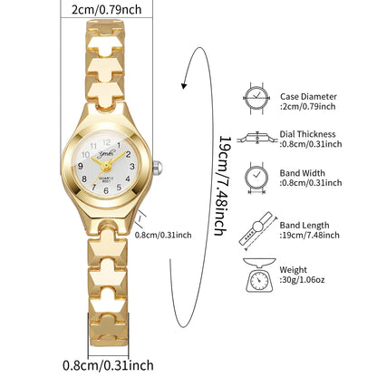 Elegant Small Arabic Dial Women Watches Thin Strap Ladies Quartz Wristwatch Reloj Mujer Girls Clock Gift(Without Box)