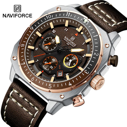 New NAVIFORCE Trend Fashion Man 30m Waterproof Watches 24 Hours and Date Display Wristwatch Male Casual Clocks Relogio Masculino