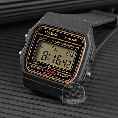 Casio Versatile Small Square Watch Retro Comfortable Design Classic Style for Casual Wear F-91WG-9