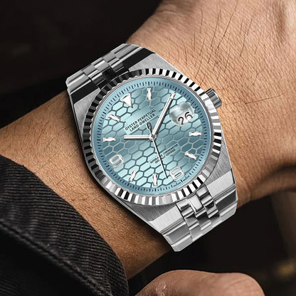 PINDU New Watch Automatic Mechanical Men Watches Business Casual Japan NH35A Sapphire 100M Water Resistant Luminous Man Watch