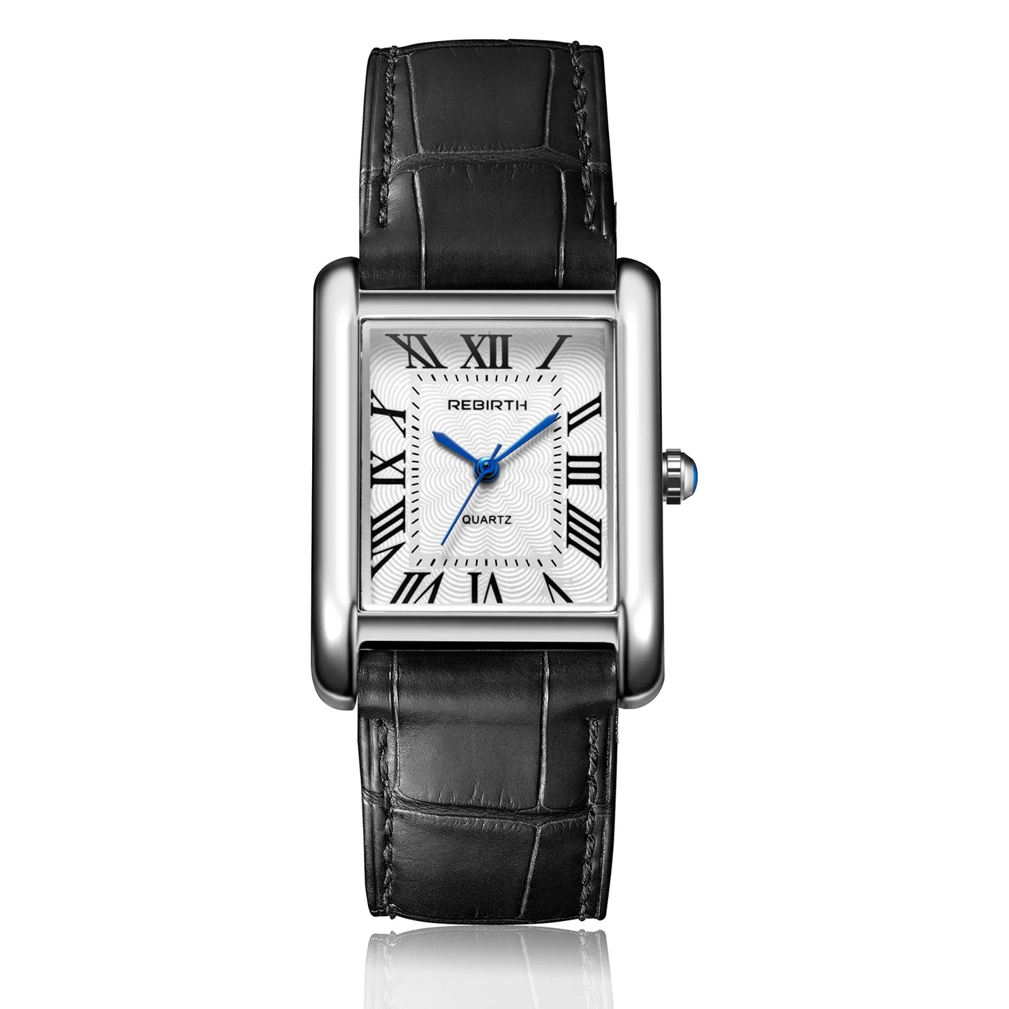 Rebirth 002 Elegant Mini Light Design Rectangle Dial Water Resistant Quartz Movement Business Women Analog Wrist Watch Gift