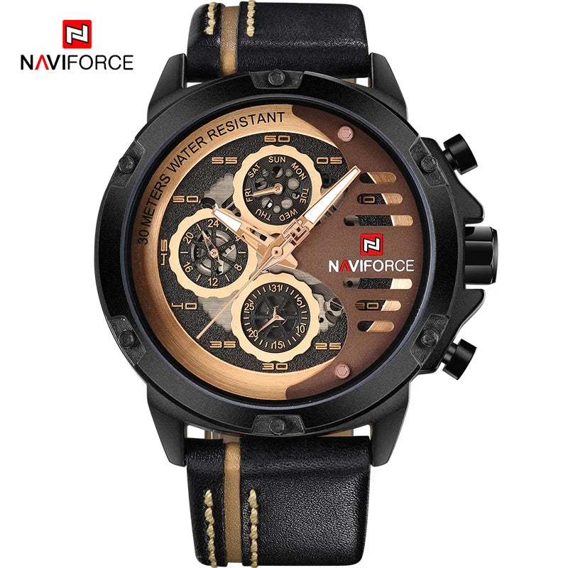 NAVIFORCE New Men's Sports Military Watch Men Business Clock Wristwatches Male Luxurious Smart Casual Watches Relogio Masculino