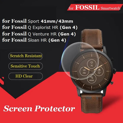 5PCS Screen Protector for Fossil Gen 4 Q Explorist HR / Q Venture HR / Sloan HR Smart Watch Tempered Glass Protective Film