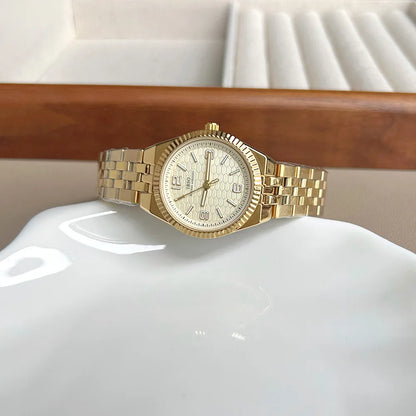 New Classic Women'S Watch With A Stylish Small Dial And Steel Band; High-Quality Ladies' Wristwatch And Timepiece Accessory.