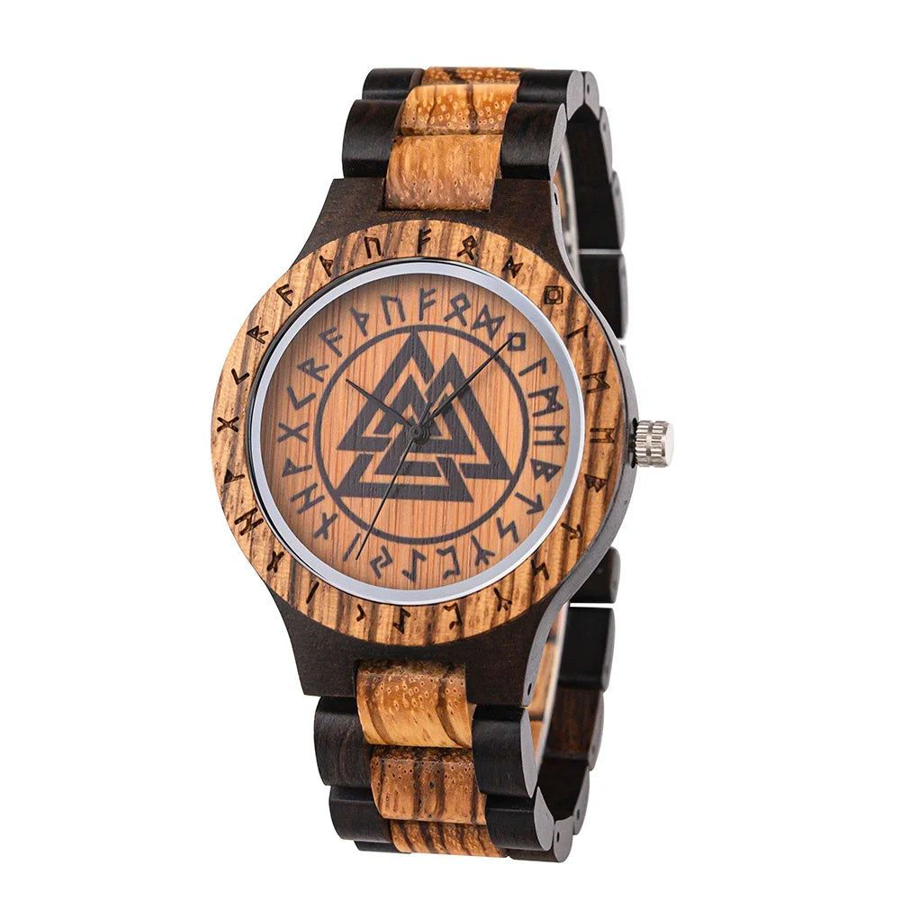 BOBO BIRD Wood Watches Relogio Masculino Watch for Men Viking Warriors Symbol Relojes Para Hombre часы мужские Logo Custom