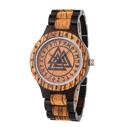 BOBO BIRD Wood Watches Relogio Masculino Watch for Men Viking Warriors Symbol Relojes Para Hombre часы мужские Logo Custom