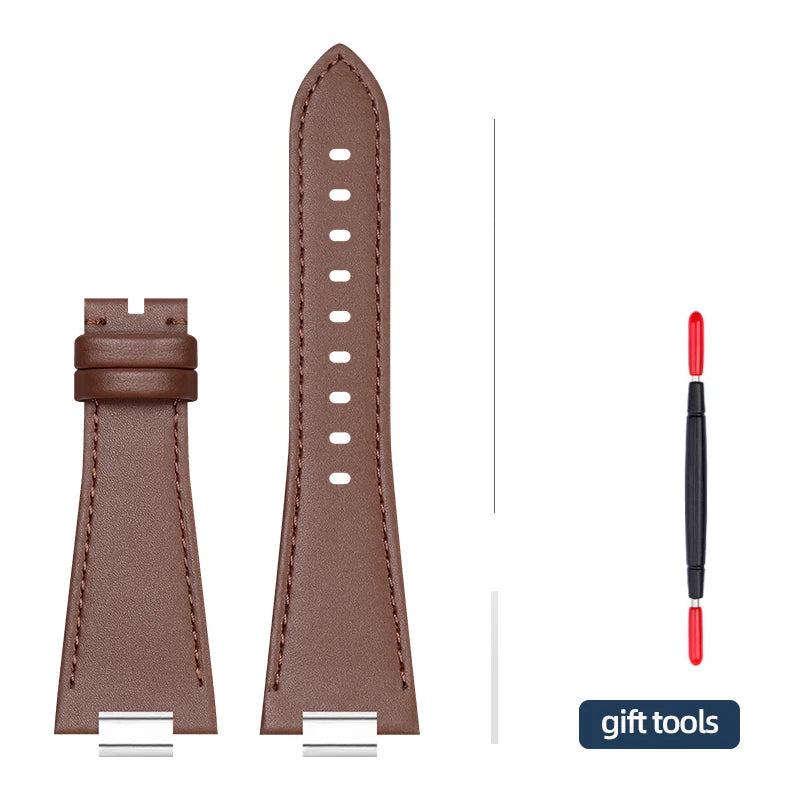 27 * 12mm 1853 PRX T137 watch strap for Tissot PRX men 40mm T137.407/T137.417 raised strap plain/bamboo/lychee pattern watchband