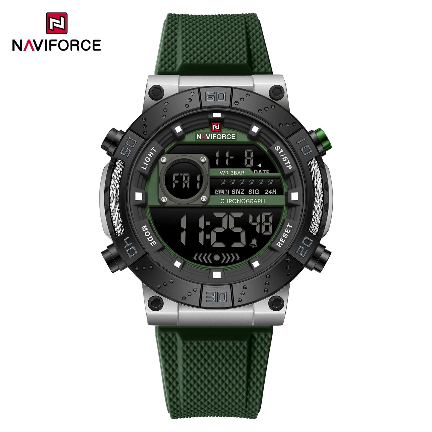 NAVIFORCE Men Watches Digital Quartz Silicone Military Watches for Men Chronograph Sport Waterproof Date Wrist Watch Man Clock