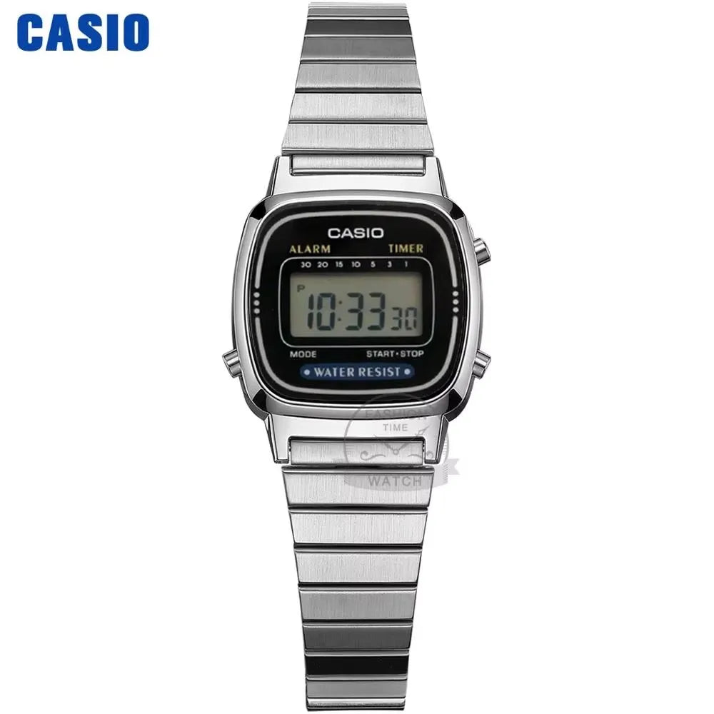 Casio watch silver women watches set brand luxury Waterproof digital Sport ladies watch relogio LA670WA-7D/1D