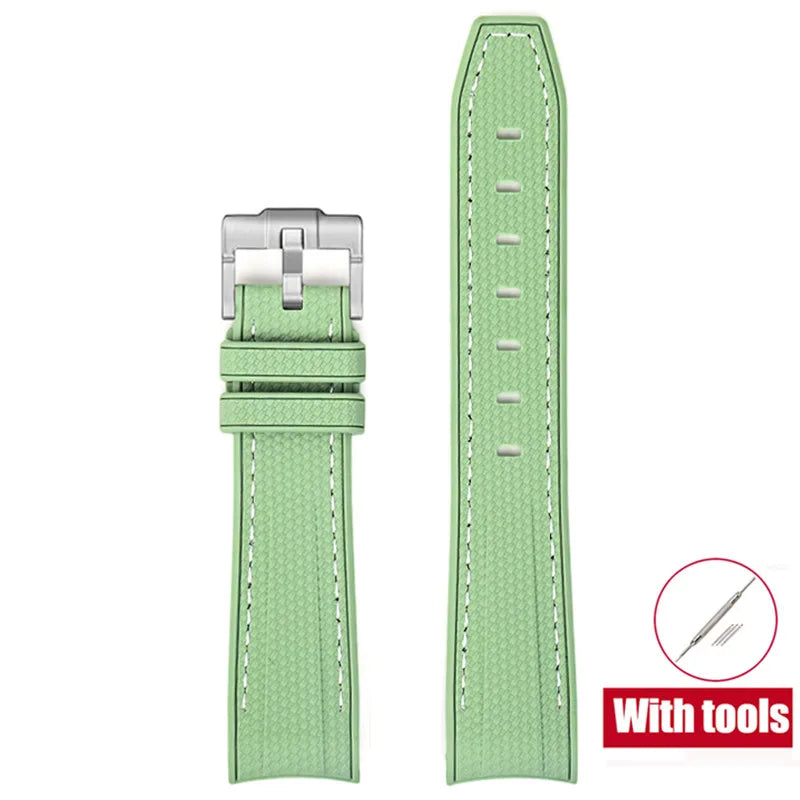 20mm Diving Strap for Omega X Swatch Joint MoonSwatch Men Women Arc Curved End TPU Rubber Bracelet for Rolex Watch Band Tools