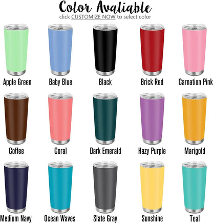 Custom Water Bottle Personalized Family Lovers Image & Text Double Side Print Stainless Steel Travel Mug Insulated Coffee Cup