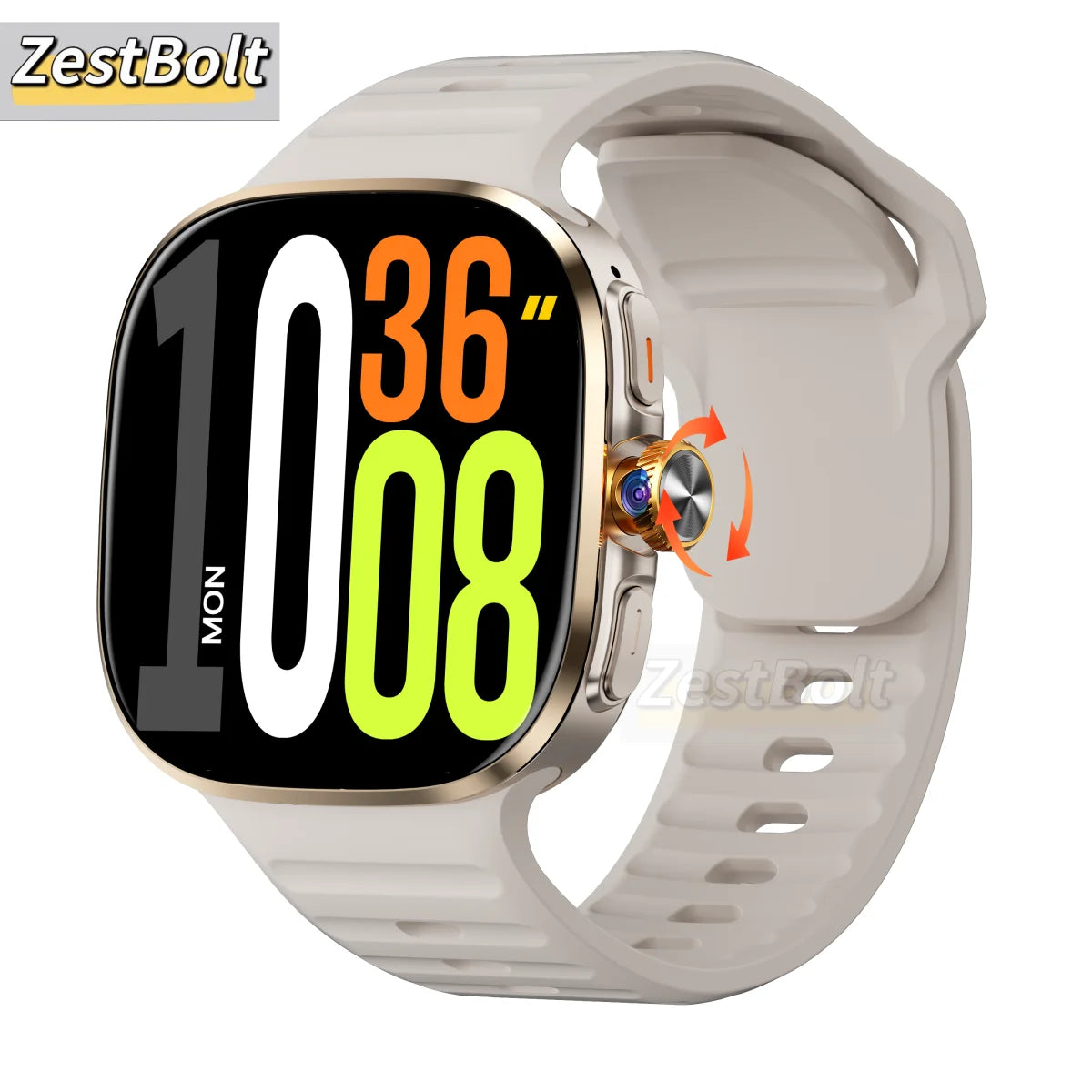 M99 Smartwatch 2.4inch Larger Amoled Screen 12 Panel Menu Smart Watch With 190° Rotating Camera 2100Mah Battery Android 10.0 OS