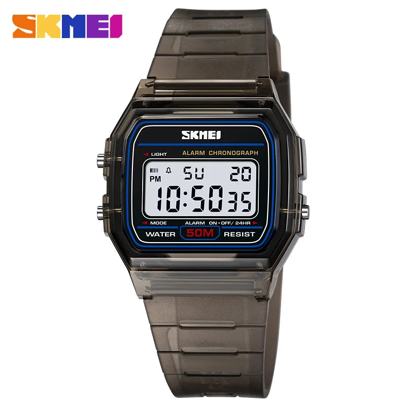 SKMEI 2056 Electronic Waterproof Sports Watch for Men Women Countdown Boy Girl Digital Date Wristwatches 1123 Reloj Masculino