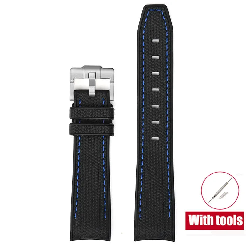 20mm Diving Strap for Omega X Swatch Joint MoonSwatch Men Women Arc Curved End TPU Rubber Bracelet for Rolex Watch Band Tools