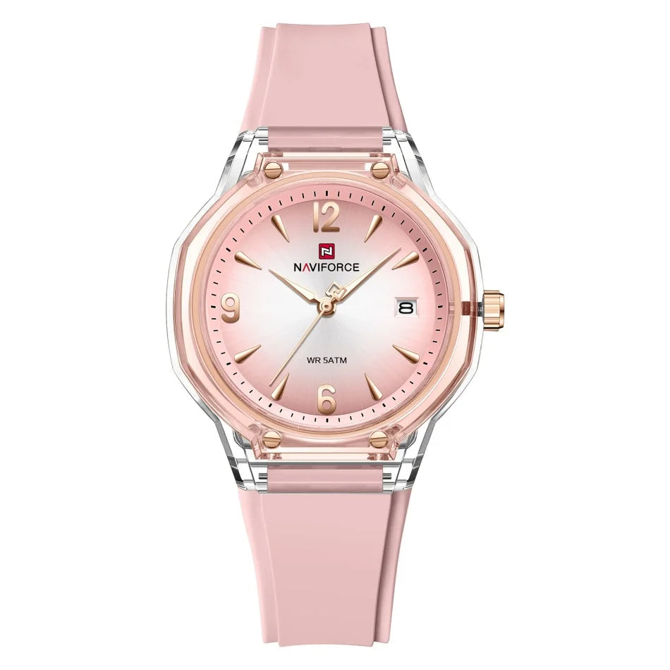 NAVIFORCE Luxury Watches for Women 2026 Ladies Fashion Quartz Calendar Waterproof Luminous Clocks