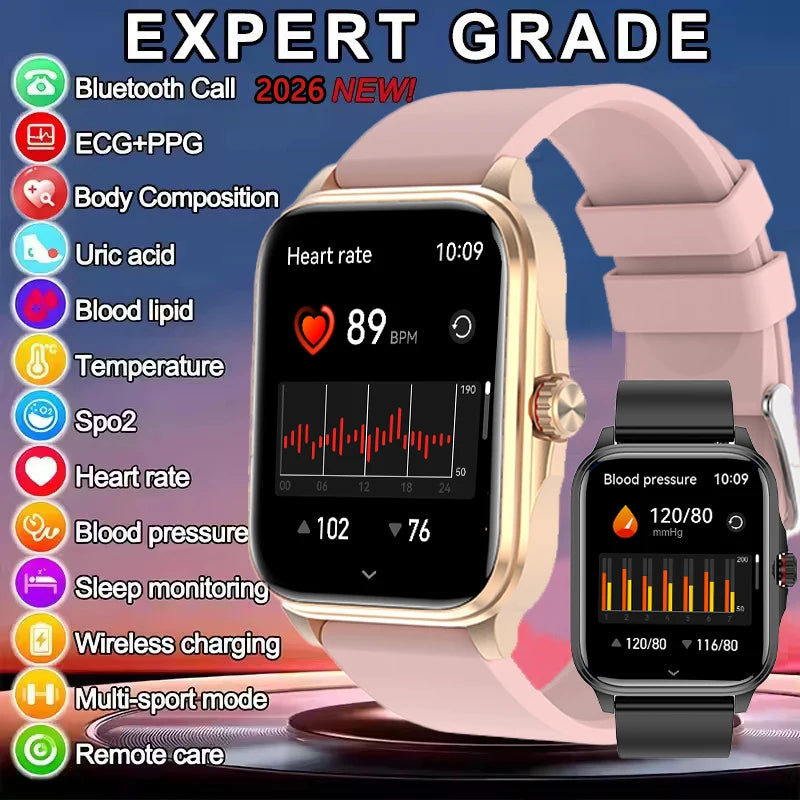 2026 Health Smart Watch Heart Rate Blood Oxygen Blood Pressure Monitoring Bluetooth Call IP67 GPS Track Tracking Smartwatches